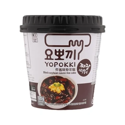 Afbeelding van Yopokki Tteokbokki Jjajang (Rijstcake zwarte bonen) 120 g