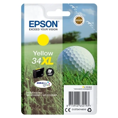 Image de Epson 34XL 10.8 ml XL jaune original blister cartouche d&#039;encre pour WorkForce Pro WF 3720, 3720DWF, 3725DWF