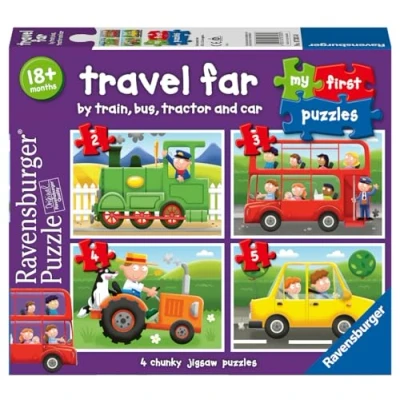 Afbeelding van Ravensburger 7303 My First Puzzle Travel Far puzzels van 2, 3, 4 en 5 stukjes