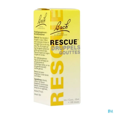 Image de 20% de réduction Élixir Rescue Bach Compte gouttes 10 ml