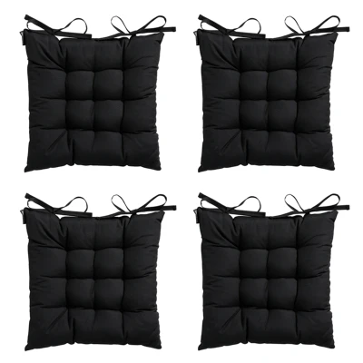 Afbeelding van Madison Toscane Kussen Panama Black 46x46 Zwart 4 Stuks
