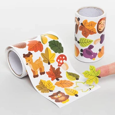 Afbeelding van Baker Ross FE631 Rollen herfstmotief voor kinderen, 600 stuks, stickers scrapbooking, accessoires, creatieve vrije tijd kinderen