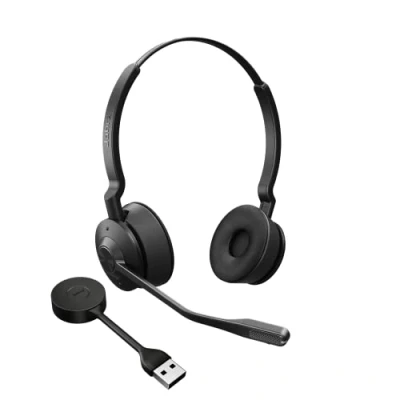 Afbeelding van Jabra Engage 55 On Ear headset Telefoon DECT Stereo Zwart Volumeregeling, Microfoon uitschakelbaar (mute)