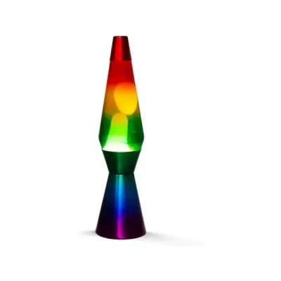 Afbeelding van I total Lavalamp Regenboog 40 X 9,2 Cm 30w Glas/staal