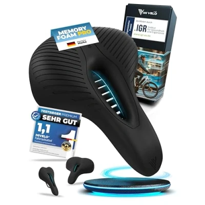 Afbeelding van MIVELO Comfort PRO fietszadel met traagschuim, voor dames, comfortabel en ergonomisch (trekking)