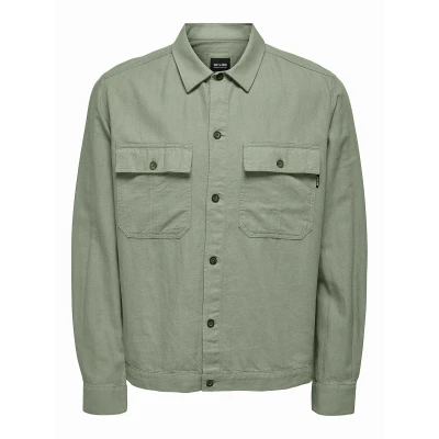 Afbeelding van Only &amp; Sons Onskennet Overhemd, Heren, Maat: Large, Swamp