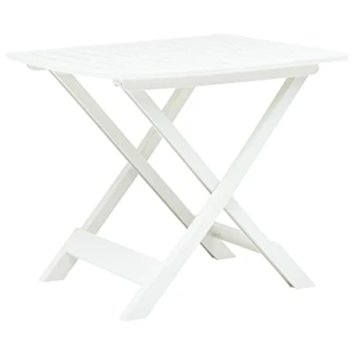 Afbeelding van Tuintafel inklapbaar 79x72x70 cm kunststof wit