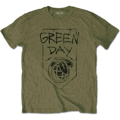 Afbeelding van Green Day Heren Tshirt S Organic Grenade Groen
