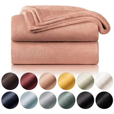 Afbeelding van Blumtal Fleece Deken Super Zacht Plaid 150x200 cm Oud Roze