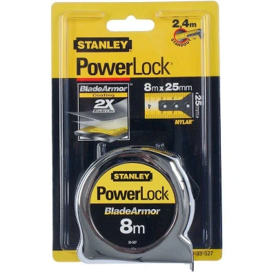 Afbeelding van Stanley Rolbandmaat powerlock 8 meter 0 33 527 breedte 25 mm