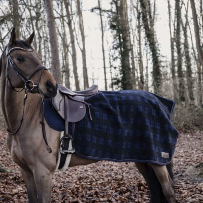 Afbeelding van Kentucky Uitrijdeken Vierkant Heavy Fleece Geruit L