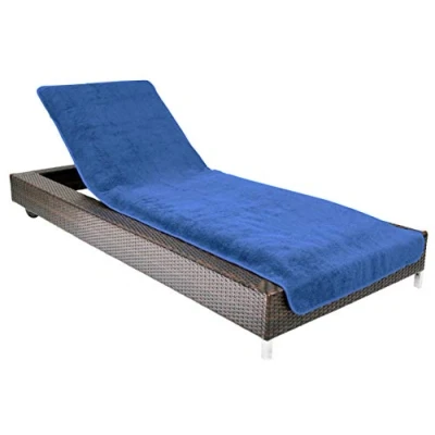 Afbeelding van Brandsseller Beschermhoes voor ligbed of strandstoel, badstof, 100% katoen, ca. 75 x 200 cm