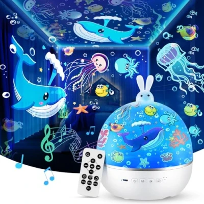 Afbeelding van Cadeaudoos: Kawaii cadeau voor baby&#039;s, meisjes, led nachtlampje, sterrenhemel, 15 films, stitch, bluetooth, nachtlampje met muziek en licht, 360 graden draaibaar, afstandsbediening, baby,
