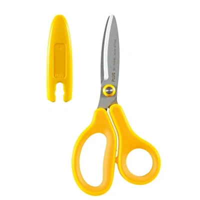 Afbeelding van Plus FitCut Curve KIDS schaar voor linkshandigen, fluorine bladen, 14,5 cm, geel, op blister