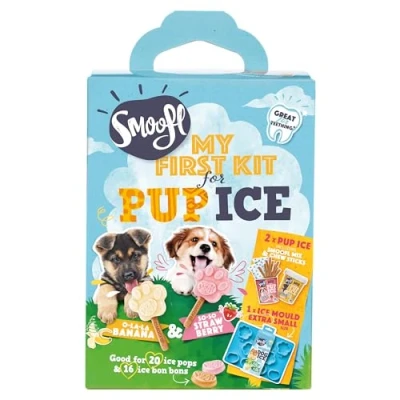 Afbeelding van Smoofl Starter Kit Voor Pup Ice Hondensnacks Aardbei Banaan 530 g Blauw Xs