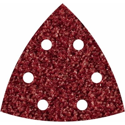 Afbeelding van Wolfcraft 1850000 Deltaschuurpapier Met klittenband, Geperforeerd Korrelgrootte 40 Hoekmaat 95 mm 5 stuk(s)