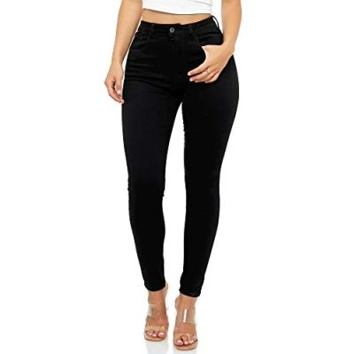 Afbeelding van Elara Chunkyrayan Damesbroek met hoge taille, zwart.