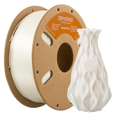 Afbeelding van ERYONE PLA filament voor 3D printer, diameter 1,75 mm +/ 0,03 mm, 1 kg / spoel Wit (Ivory White)