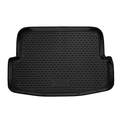 Afbeelding van Element Kofferbakmat op maat gemaakte antislip rubberen kuip Volkswagen Caddy Maxi III Rest 2010 2015 Zwart Aangepaste laser gemeten pasvorm
