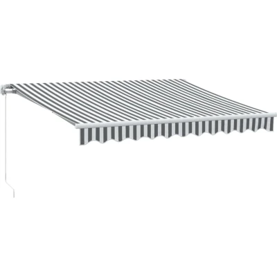 Afbeelding van vidaXL Luifel handmatig uittrekbaar en LED 300x250 cm antraciet wit