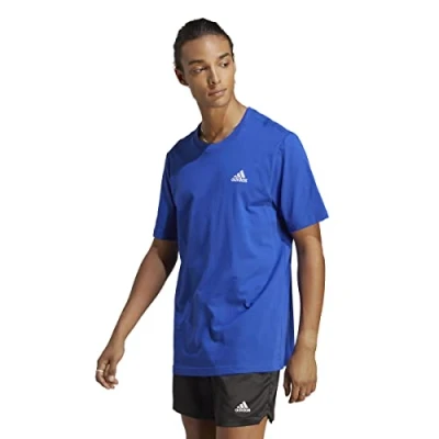 Afbeelding van adidas Sportswear Essentials Basic Tshirt basic, Heren, Maat: Medium, Semi lucid blue