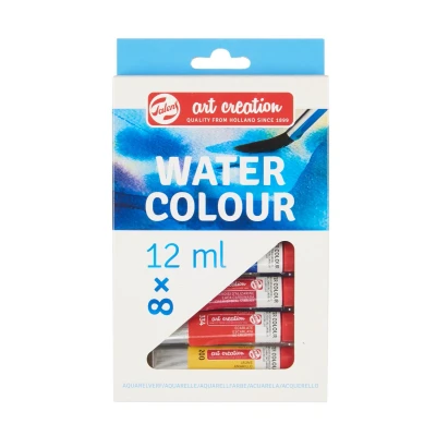 Afbeelding van Talens Art Creation aquarelverf tube van 12 ml, set 8 tubes in geassorteerde kleuren acrylverf