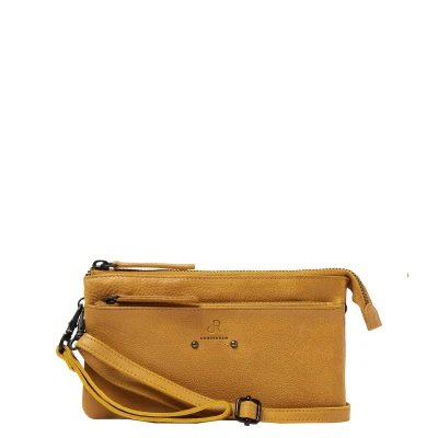 Afbeelding van dR Amsterdam Tampa Shoulderbag/Clutch yellow Damestas