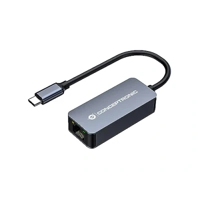 Afbeelding van Conceptronic ABBY12GC, Bedraad, USB Type C, Ethernet, 2500 Mbit/s, Grijs