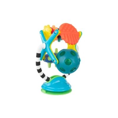 Afbeelding van Sassy Kinderstoel Speeltje Baby en Peuter met verwijderbare zuignap Draaiend wiel allerlei activiteiten Teeth &amp; Twirl Sensation Station