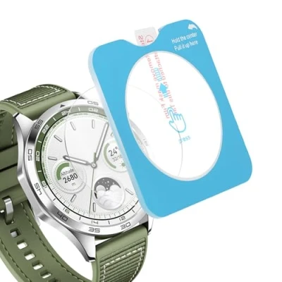 Afbeelding van kwmobile 2x smartwatch screenprotector geschikt voor Huawei Watch GT4 46mm Protector sporthorloge krasbestendig Transparant met aanbrengtool