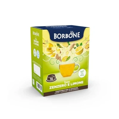 Afbeelding van 96 Caffe Borbone capsules compatibel met Lavazza a Modo Mio Tisana gember en citroen L&#039; Emporio del Caffè