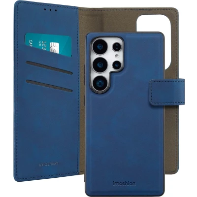 Afbeelding van imoshion Hoesje Geschikt voor Samsung Galaxy S25 Ultra Met Pasjeshouder Uitneembare 2 in 1 Luxe Bookcase Blauw