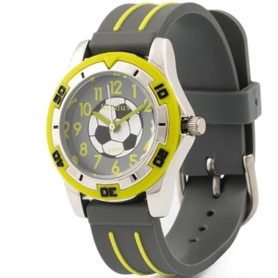 Afbeelding van KIDDUS Hoogwaardig leren horloge voor meisjes en jongens. Analoog, armband met Time Teacher oefeningen het van de tijd. Japans kwartsuurwerk.