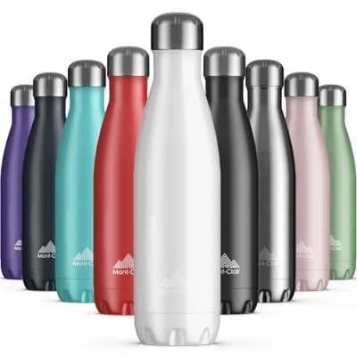 Afbeelding van Mont Clair Roestvrijstalen waterfles, vacuüm geïsoleerd, BPA vrij, 12 uur warm en 24 koud, metalen lekvrij, 500 ml, ideaal voor volwassenen