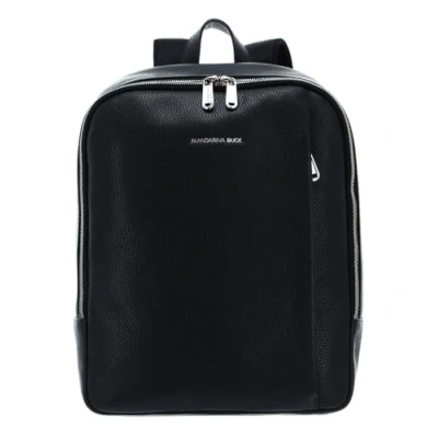 Afbeelding van MANDARINA DUCK Leren Rugzak met laptopvak Mellow Urban Backpack Nero Zwart