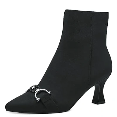 Afbeelding van Marco Tozzi Korte laarzen, Dames, Maat: 39, Black Textiel