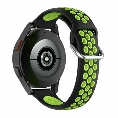 Afbeelding van Siliconen sportbandje met gesp Zwart + groen Xiaomi Redmi Watch 5 Active / Lite