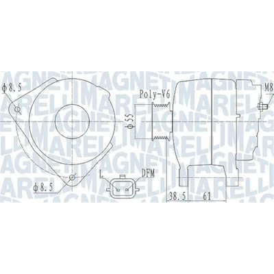 Afbeelding van Magneti Marelli Alternator/Dynamo 063732098010