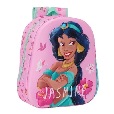 Afbeelding van 3D Kinderrugzak Disney Princess Jasmine Roze 27 x 33 10 cm