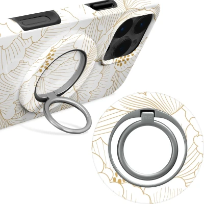 Afbeelding van MIO White Roses MagSafe Compatible Ring Holder