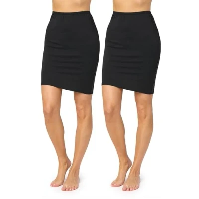 Afbeelding van Merry Style MS10 204 Onderrok petticoat voor dames, 2 stuks zwart/zwart
