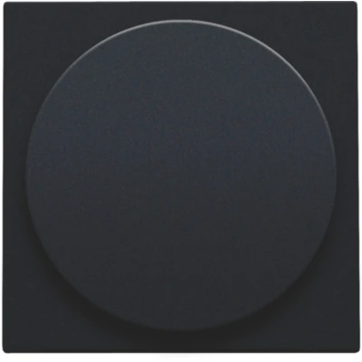 Afbeelding van Niko Pure Black Steel, afwerking voor draaiknopdimmer of extensie