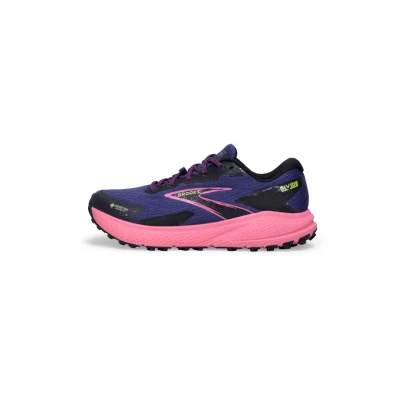 Afbeelding van Brooks Divide 5 GTX Trail hardloopschoenen, Dames, Maat: 36, Grey blue pink lime Polyester