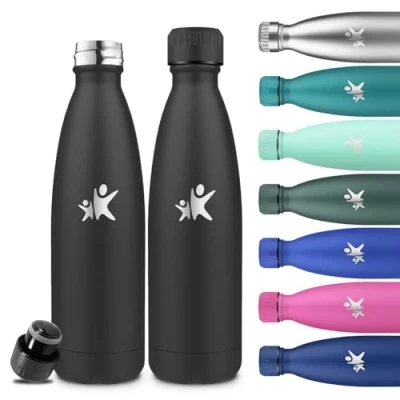 Afbeelding van Grsta Gourde isotherme 750 ml sans BPA, bouteille en acier inoxydable, fuite, gourdes thermiques, garde au chaud pendant 12 heures/froid 24 heures, pour écoles, bureaux, camping, yoga