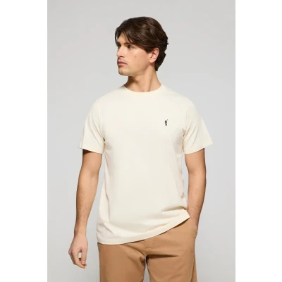 Afbeelding van Polo Club Tshirt basic, Heren, Maat: Small, Ecru