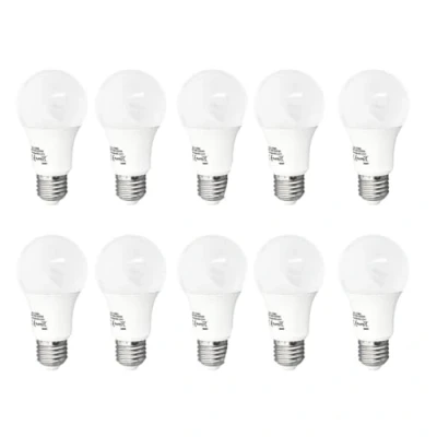 Afbeelding van Jandei 10 x W E27 A60 ledlampen, komt overeen met 100 W, koud wit 6000 K, 330 opening voor plafonds, verlichtingssystemen, decoratieve wandlampen
