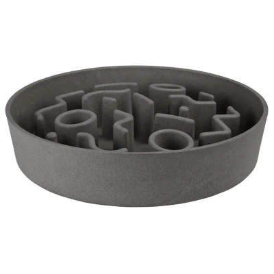 Afbeelding van District 70 Bamboo Dog Slow Feeder Hondenvoerbak Ø28 cm Grijs
