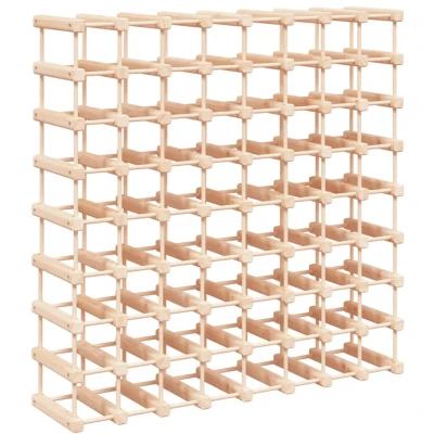 Afbeelding van Wijnrek voor 72 flessen 90,5x23x90,5 cm massief grenenhout