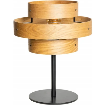 Afbeelding van ETH Oaknut Tafellamp Hout 3 Rings
