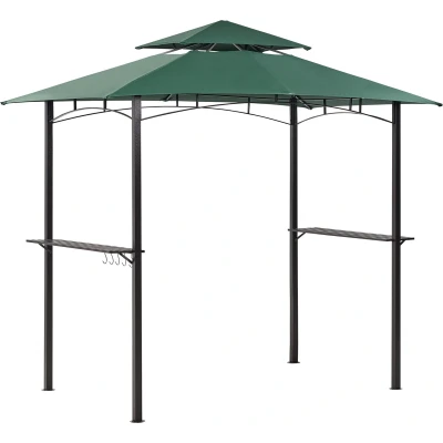 Afbeelding van Beliani, Prieeltjes, Paviljoen Staal Donkergroen 245 x 240 cm NARO (148 cm, 240 cm)
